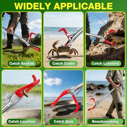 Loyala 60" Snake Grabber Tool Snake Tongs Snake Catcher Stainless Steel
