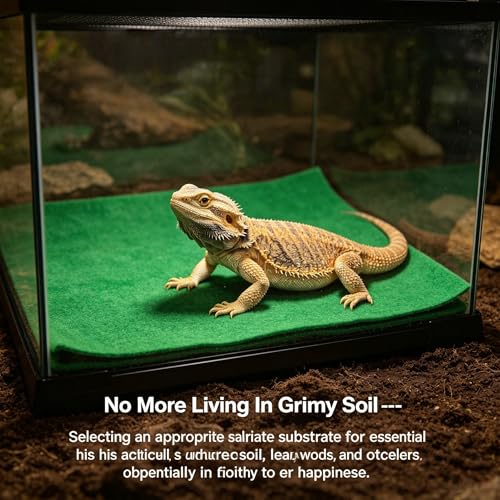 Reptile Carpet Mat for 30BR/40BR/50/65 Gallon Reptile Tank, Forest Floor Turtle Bedding | Reptile Carpet Mat, Forest Floor Terrarium Bedding for 40 Gallon Reptile Tank & Floor Turtle