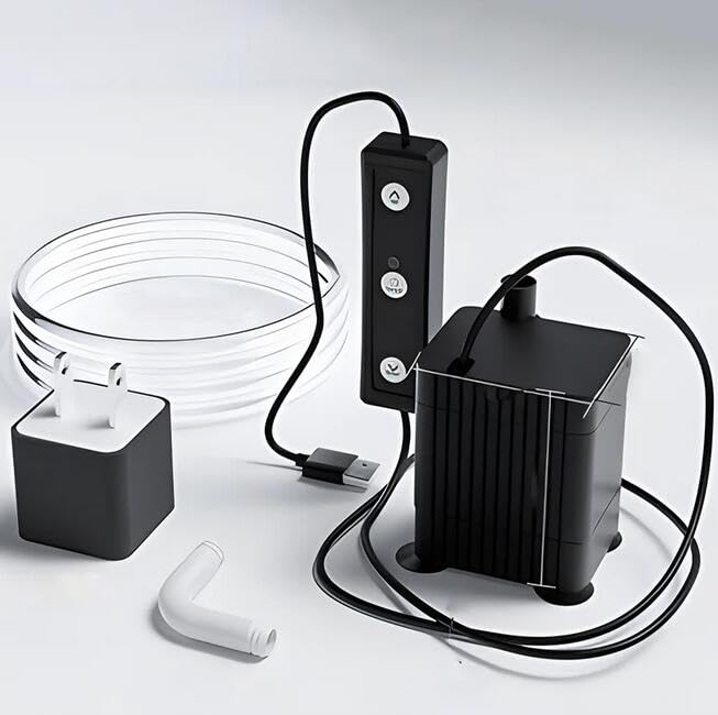 USB Mini Water Pump, Fish Tank Circulation DC 5V Micro Pump Adjustable Power Silent Submersible Bottom Suction Pump 120L/H