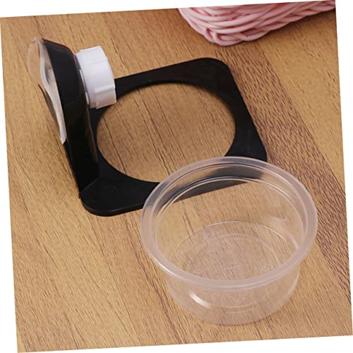 balacoo 4pcs Reptile Water Bowl and Feeder Black Feeding Dish for Lizard Gecko and Other Reptiles Easy to Clean and Space-Saving Design