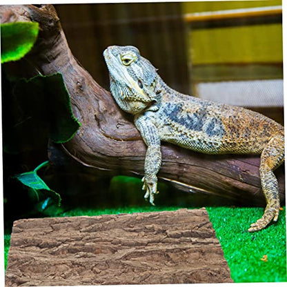 Cork Bark Background for Reptile Terrarium Natural Tree Bark Habitat Decor for Lizards and Turtles Climbing Mat Aquarium Aesthetics and Environment