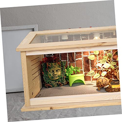 Toddmomy Waterproof Moisture-Proof Reptile Cage Mat 3-in-1 Turtle Lizard Carpet Substrate Liner for Terrarium for Snakes Bearded Dragons and Tortoises