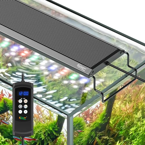 hygger Aquarium Light, 20W Full Spectrum Fish Tank LED Light, 24/7 Remote Control Adjustable Timer, Brightness and Color, Extendable Bracket, Power-Off Memory Plant Growth Lamp, Fits 12-18 Inch Tank - size: For 12-18 Inch Tank