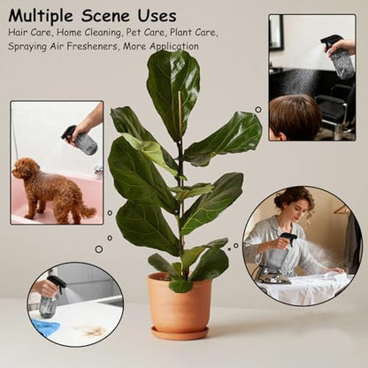 YYTSGG Glass Plant Mister Bottle, 15oz Refillable Water Spray Bottle with Adjustable Mist Nozzle for Indoor Flowers, Outdoor Gardening, Cleaning, Hair and Pets Care (Gray) - color: Gray
