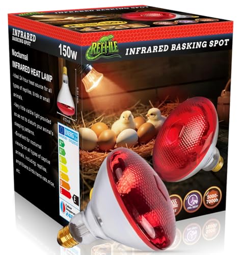 Infrared Heat Lamp for Chickens, 150 Watts Red Heat Lamp Bulb, Heat Light Bulb for Brooder Coop, Food Service, Chicks, Pet, Reptile, 1 Pack