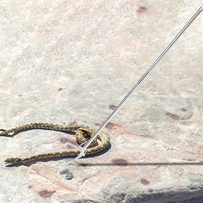 balacoo Folding Snake Catcher Clip Tool Stainless Steel Snake Grabber Stick Lock Clamp for Handling for Gardens and Outdoors