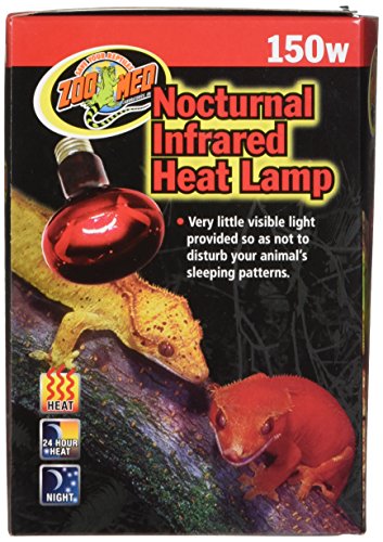 Zoo Med Nocturnal Infrared Heat Lamp 150 Watts (Pack of 2) - size: 1 Count (Pack of 2)