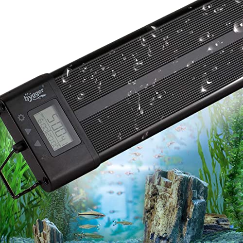 hygger Aquarium Programmable LED Light, for 24~30in Long Full Spectrum Plant Fish Tank Light with LCD Setting Display, 7 Colors, Sunrise Sunset Moon and DIY Mode, for Novices Advanced Players - size: 36W - 24in~30in