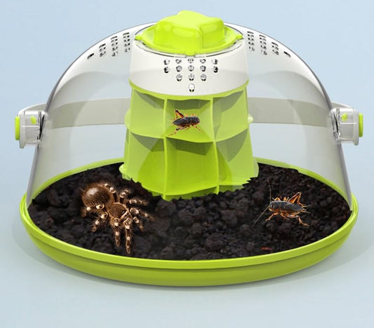 Snail Observation Terrariums Breeding Box, Round Snail Habitat Starter Terrarium Kit, Snail Feeding Box, Ideal for Snails, Beetles, Spiders, Small Reptile Insect Feeding bin Ecological Box