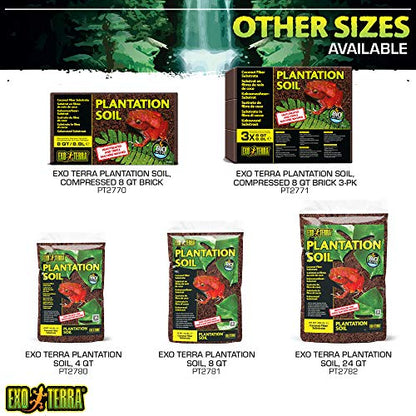 Exo Terra Plantation Soil, 8 Quarts - 3 Count | (Pack of 4) - size: 3 Count (Pack of 4)