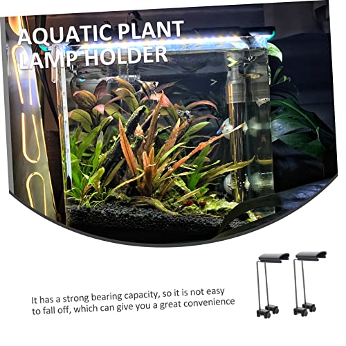FOMIYES 2pcs Fish Tank Light Bracket Reptisoil LED Bulbs for Adjustable Stand Aquarium Plant Holder Aquarium Accessories Pet Lamp Bracket Adjustable Fish Tank Light Rack Lamp Holder Crawl