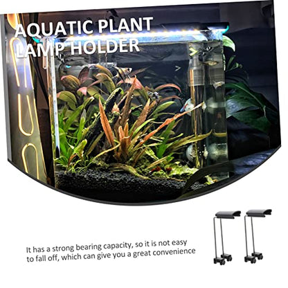 FOMIYES 2pcs Fish Tank Light Bracket Reptisoil LED Bulbs for Adjustable Stand Aquarium Plant Holder Aquarium Accessories Pet Lamp Bracket Adjustable Fish Tank Light Rack Lamp Holder Crawl
