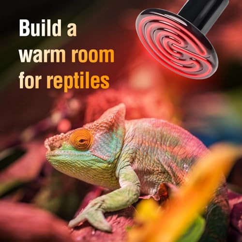 Leoterra 150W Ceramic Heat Bulb No-Light Heater for Large Reptile Terrariums - Professional Grade Ceramic Heat Emitter for Iguanas & Monitors 75+ Gallons (2-Pack) - style: 150 watt