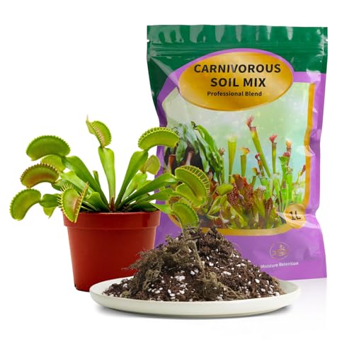 Premium Carnivorous Plant Soil for Venus Fly Trap Live Plants 1qt | New Upgraded Formula with High Drainage & Breathability - color: Carnivorous Plant Soil, size: 1QT