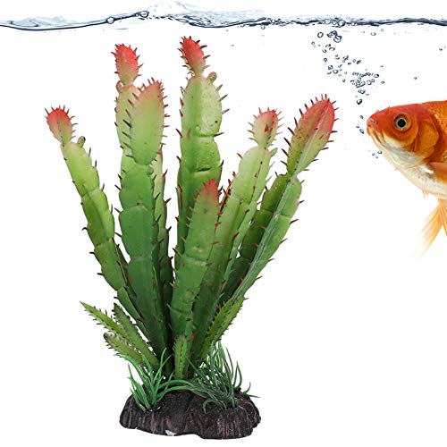Artificial Plastic Plants for Fish Tank Decorations Cactus Plant Terrarium Reptiles Habitats Aquarium Decor