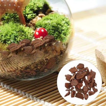 Tree Bark Base Material for DIY Model Scenes Lightweight Natural Miniature Nature Decor 1.96X1.18X0.19In Essential Architecture Model Supplies for Terrariums and Train Sets