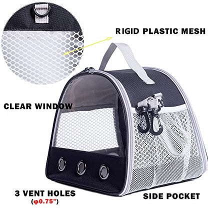 Guinea Pig Carrier, Small Animal Bird Rabbit Turtle Carrier Bag, African Hedgehog Portable Travel Carrier Outdoor Hangbag, Bird Rabbit Guinea Pig Squirrel Carrier - color: Green