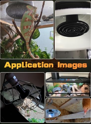75W 2 Pack Ceramic Reptile Heat Lamp, Pet Heat Emitter Bulbs, No Light Emitting Brooder Coop Heater for Reptile and Amphibian, Snake, Turtle, Lizard, Bearded Dragon, Black