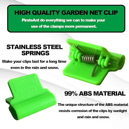 Greenhouse Clamps for 0.32-0.45inch Greenhouse Hoops, Garden Support Frame,Grow Tunnel,Plant Support Stakes.for Fixing Plant Cover,Plastic Sheeting,Film Row Cover,net.(30pcs) - style: for 0.32-0.45inch Greenhouse Hoops(30pcs)