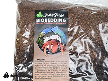 Josh's Frogs Hermit Crab BioBedding Bioactive Substrate (10 Quart (Sand Needed)) - size: 10 Quart (Sand needed)