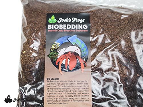 Josh's Frogs Hermit Crab BioBedding Bioactive Substrate (10 Quart (Sand Needed)) - size: 10 Quart (Sand needed)