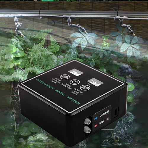 GOWENIC Reptile Fogger, Automatic Timing Humidifier, Smart Spray System, 360 Degree Adjustable Misting Nozzle for Terrarium