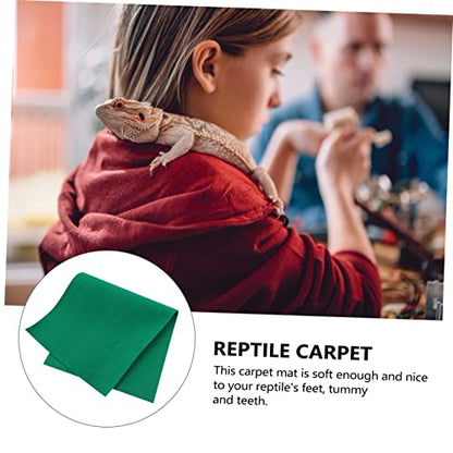 NOLITOY Reptile Carpet Cypress Mulch Pet Box Bottom Mat Lizard Snake Bedding Substrate for Reptile Tank - color: Green