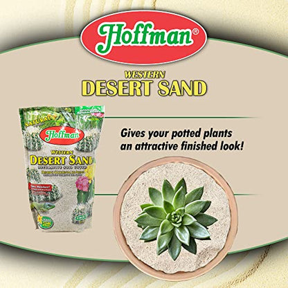 Hoffman Western Desert Sand Decorative Soil Cover for Potted or Bedded Plants, 2 Dry Quarts
