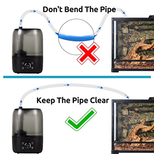 REPTIZOO Reptile Fogger Extension Tube, Accessories of Reptile Humidifier Suitable for Reptiles Terrarium
