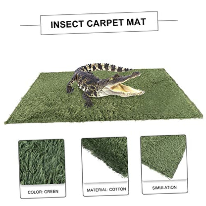 TOYANDONA 2Pcs Moss Reptile Carpet Substrate Liner for Terrarium Durable and Washable Habitat Mat for Snakes Lizards Turtles and Amphibians for Bearded Dragon and Crested Gecko