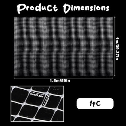 Clear Mesh Netting Material, Aquarium Mesh Lid 3.3 x 5 Feet Fish Tank Cover Screen Hood Net for Fish Tank Lid Aquarium Top Cover
