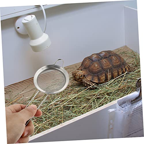2PCS Stainless Steel Reptile Sand Shovel Lizard Litter Cleaner Fine Mesh for Substrate Sifting Suitable for Tortoise and Desert Lizard Waste Cleanup