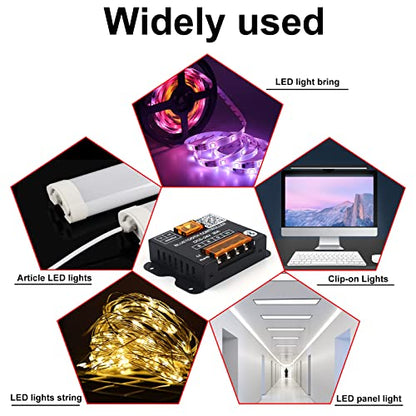 RGBZONE RGB Bluetooth LED Controller, DC5-24V 30A Smart APP Dimmable Strips Light Controller 16 Million Colors Music & Alarm Modes for 5050 3528 LED Strip Lights, Metal Shell - color: RGB
