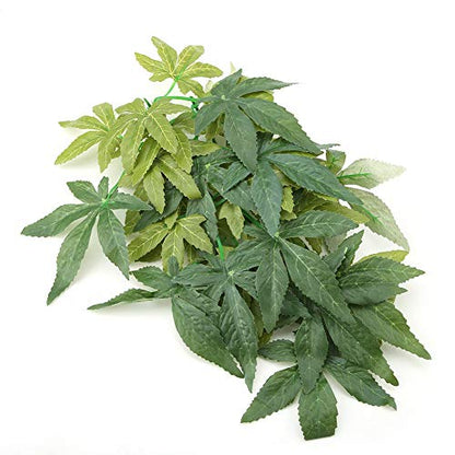 Sonew Lifelike Green Artificial Plant for Aquarium and Fish Decoration 30cm - Plastic Plant with Suction Cup for Reptile Terrariums and Underwater Decor (12 inches 30cm) - size: 12 inches 30cm