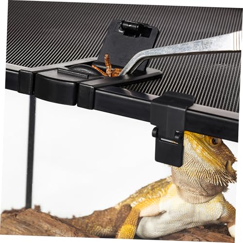 HEMOTON 6pcs Reptile Feeding Tank Lock Buckles Lightweight Escape Clips for Turtle Terrarium for Glass Aquariums and Insect Boxes Durable and Ventilated Design