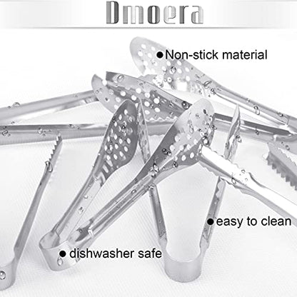 12 Pack Premium Small Serving Tongs, Dmoera Mini Stainless Steel Appetizer Tongs, 5Inch,5.2Inch(12.7cm) - size: 5 inch, 5.2 inch