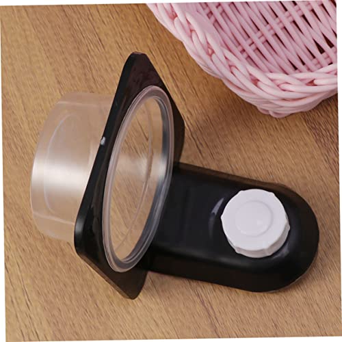 BESPORTBLE 4pcs Reptile Feeding Bowls Water and Food Dish for Lizards Geckos Turtles and Frogs Space-Saving Design Stable Wall Mount Black - size: Size 2