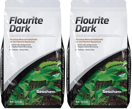 Flourite Dark, 7 kg / 15.4 lbs (Pack of 2) - size: 7 kg (Pack of 2)