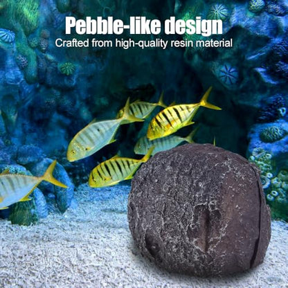 MiOYOOW Aquarium Hideaway Rock, Resin Magnetic Fish Hideout Rocks Fish Tank Hiding Rock House for Betta Shrimp Reptiles Landscape Ornament - color: Blue