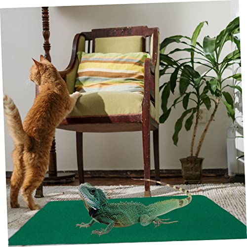 VANZACK Reptile Carpet Liner for PET Cage Soft Polyester Fiber Substrate Mat for Turtles Lizards and Snakes Non-Slip Easy to Clean Reptile Habitat Accessory