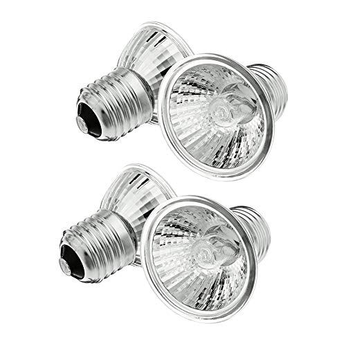 75W Basking UVA+UVB Heat Bulbs for Reptiles&Amphibians Turtle Heating Lamp E26 Base Full Spectrum Sun Light Bulb Perfect for Terrariums, Tanks, and Cages 4-Pack