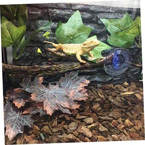 Totority 2 Pcs Reptile Climbing Branches Suction Cups Artificial Rattan Vines for Terrarium Decoration Sturdy Habitat Ornaments for Lizards Snakes and Geckos