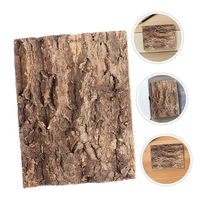 3pcs Realistic Simulated Tree Bark Decor for Reptile Terrariums Lifelike Cork Bark Background with Natural Texture Easy to Install Habitat Enhancement for Lizard Gecko Snake and