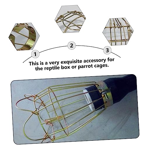 BESTonZON 3Pcs Heating Lamp Protector Iron Mesh Net Lampshade for Pet Supplies for Reptile Enclosures Prevents Burns from Heat Sources Durable Design for Use