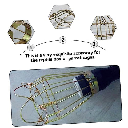 BESTonZON 3Pcs Heating Lamp Protector Iron Mesh Net Lampshade for Pet Supplies for Reptile Enclosures Prevents Burns from Heat Sources Durable Design for Use
