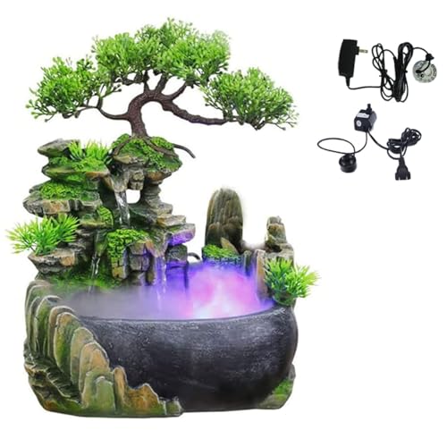 Rockery Stream Tabletop Fountain, Indoor Waterfall Fountain, Desk Fountain, 3rd Floor
