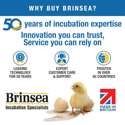 Brinsea Mini II Advance & Insert, Egg Incubator with Automatic Egg Turning and Temperature Control for Hatching 7 Eggs or up to 12 with Insert, Ideal Incubator for Hobbyists and More - size: 7 Eggs with extra insert