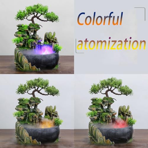 Rockery Stream Tabletop Fountain, Indoor Waterfall Fountain, Desk Fountain, 3rd Floor