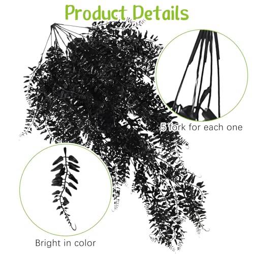 Hamiledyi 5 Pcs Reptile Plants Terrarium Hanging Fake Plant Leaves and Reptile Plants Fake Amphibian Plants 2 Pcs Artificial Leaves for Snake, Lizard, Chameleon
