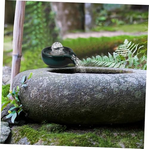 Fountain Circulation Outlet Remove Pond Fountains Aquarium Solar Water Feature Pump Submersible The Fountain for Pool Part Change Dispenser Pet Circulating Accessory Ceramics Blue - color: Blue